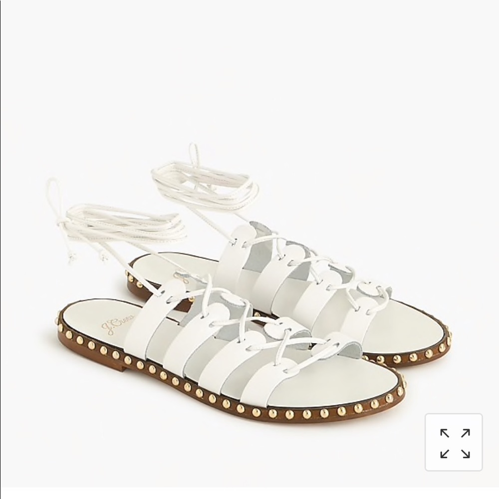 J. Crew studded wrap sandals